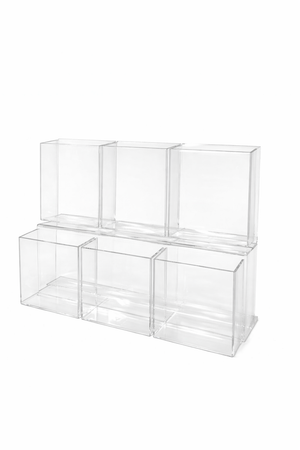 Brochure Holder with Six 4"W Pockets 2 Tier Rack Card Stand
