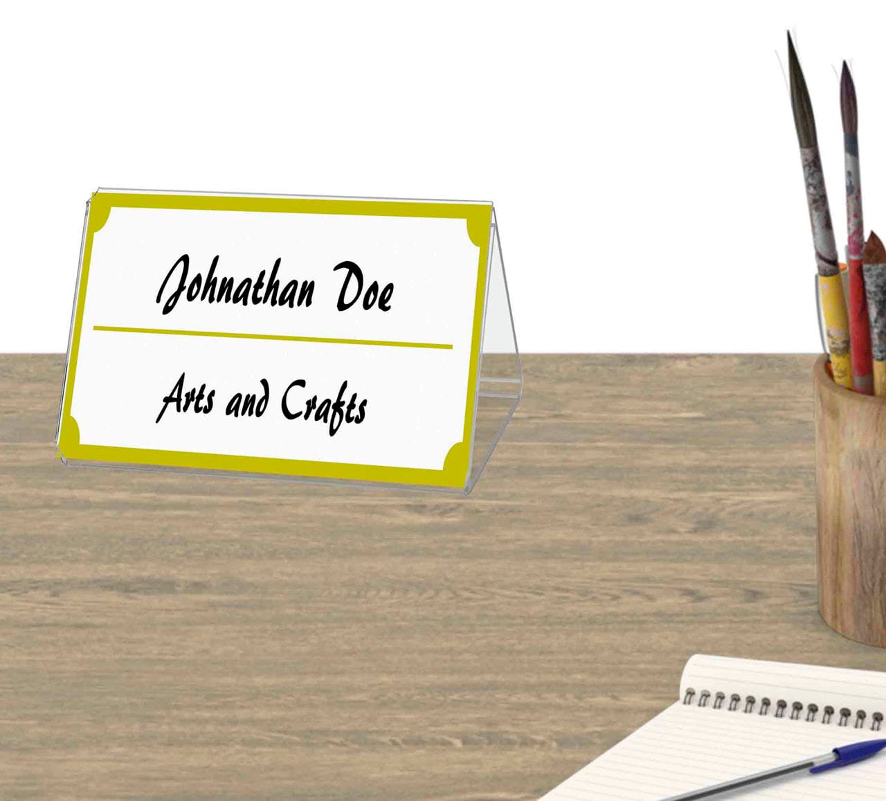 4"W x 6"H 3 Sided Sign Holder Table Tent Display