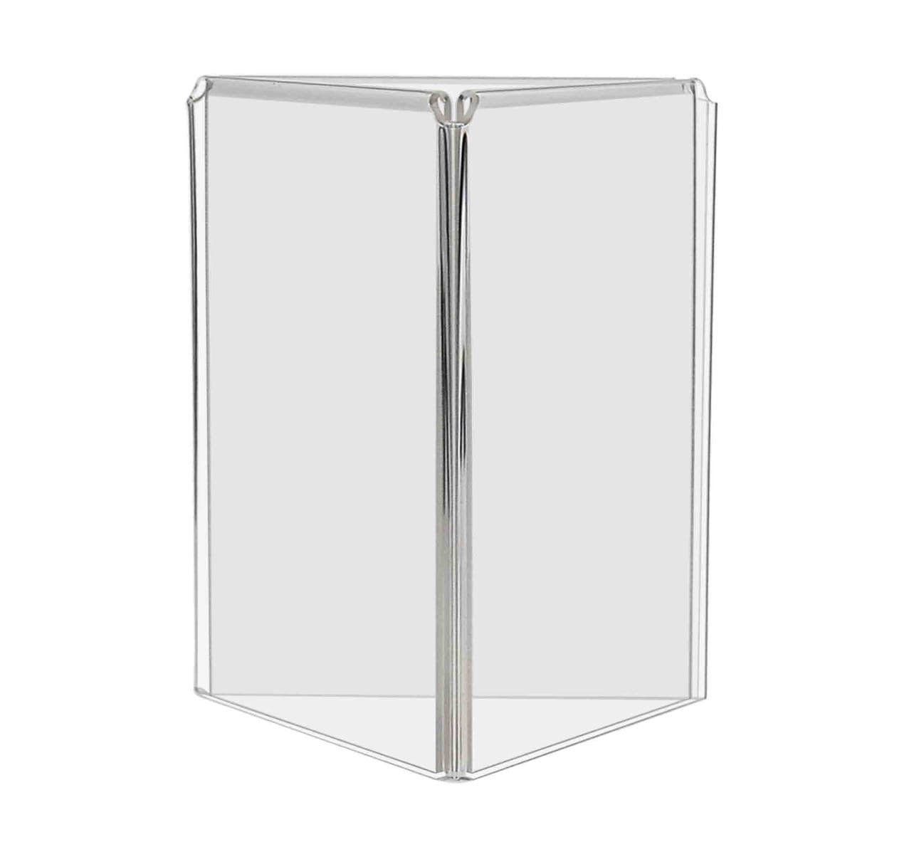 table tent 3 sided 5"W x 7"H 3 Sided Sign Holder Table Tent Display