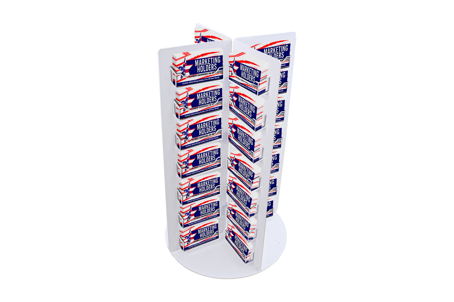 56 Business Card Holder Pockets Rotating Countertop Display
