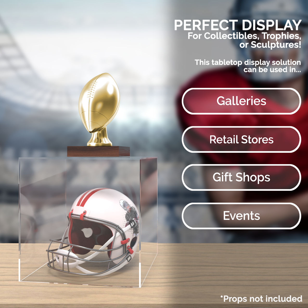 18" Square Clear Acrylic Retail Display Box