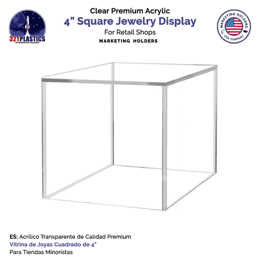 4" Square Acrylic Retail Display Box