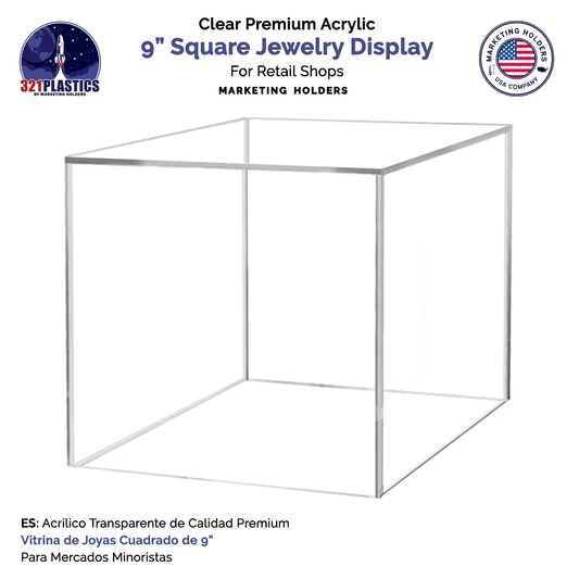 9" Square Acrylic Retail Display Box