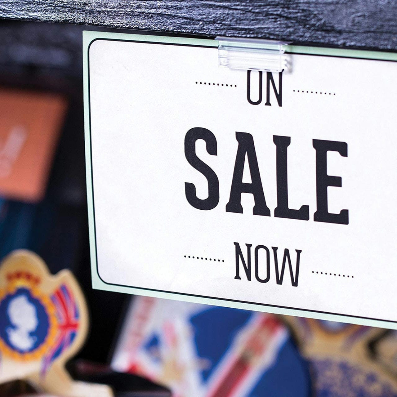 1"W x .5"D Price Tag Photo Holder Grips with Adhesive Pack of 50