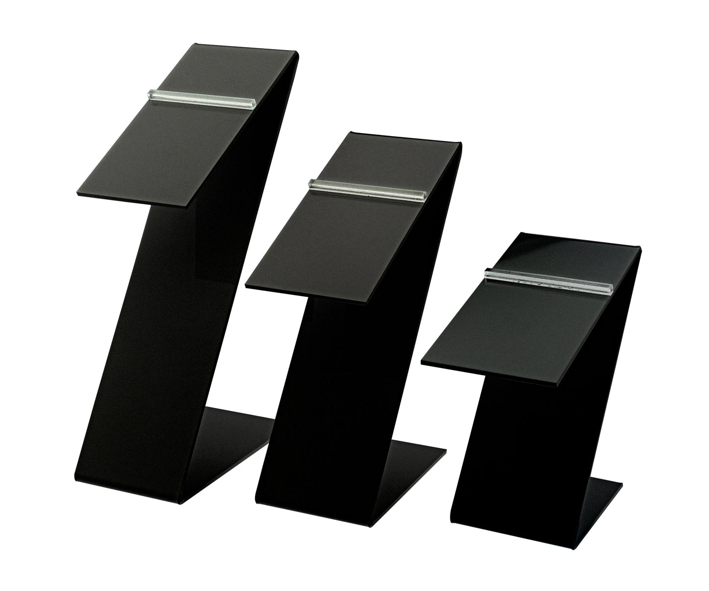 Shoe Footwear Display Z Stands with Heel Stop with 3 Pieces