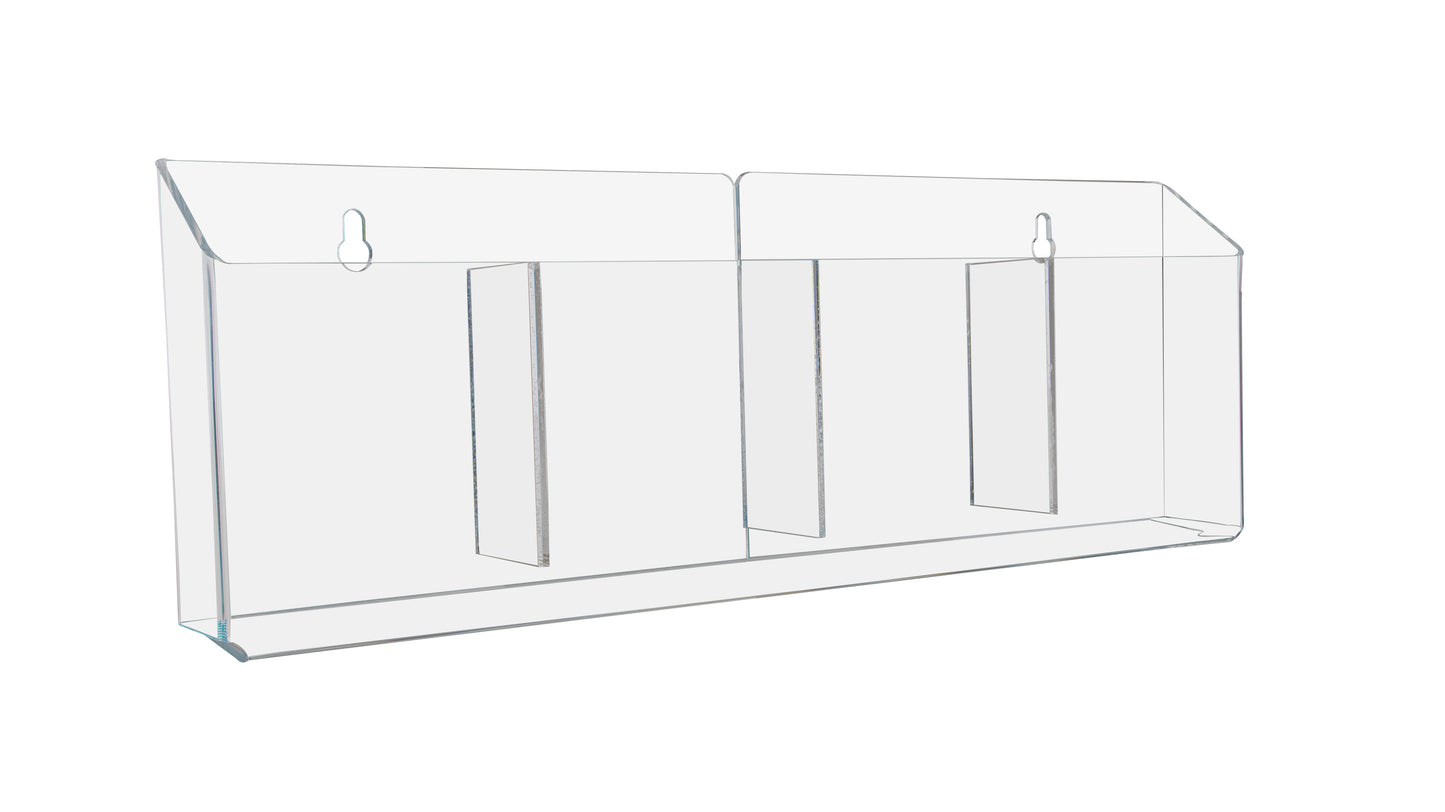 4"W Trifold Brochure 4 Pocket Countertop Display Reference Rack