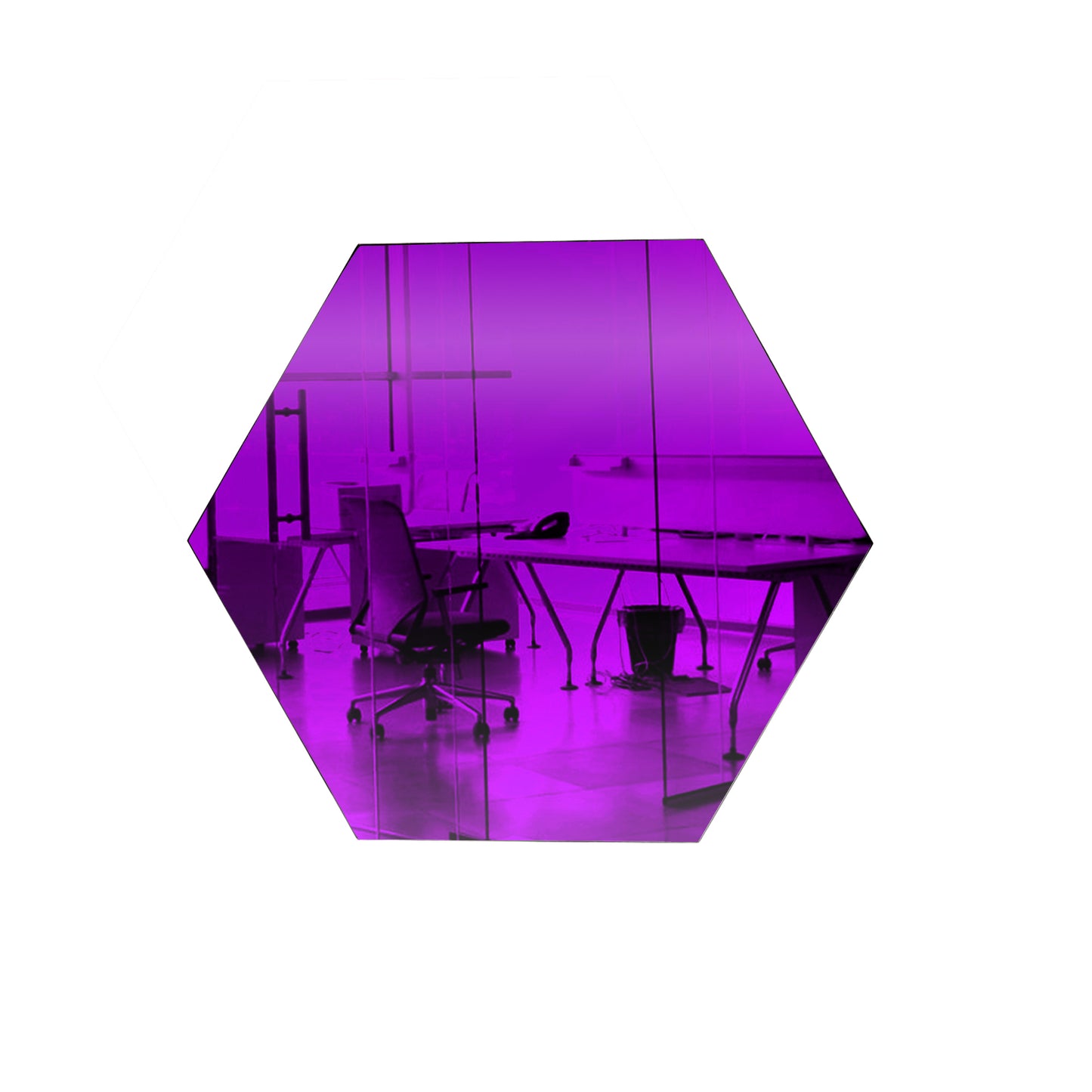 Purple Hexagon Shaped Mirror Acrylic Pieces for Arts and Crafts