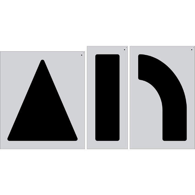 42" Arrow Combo 3 Piece Pavement Stencils