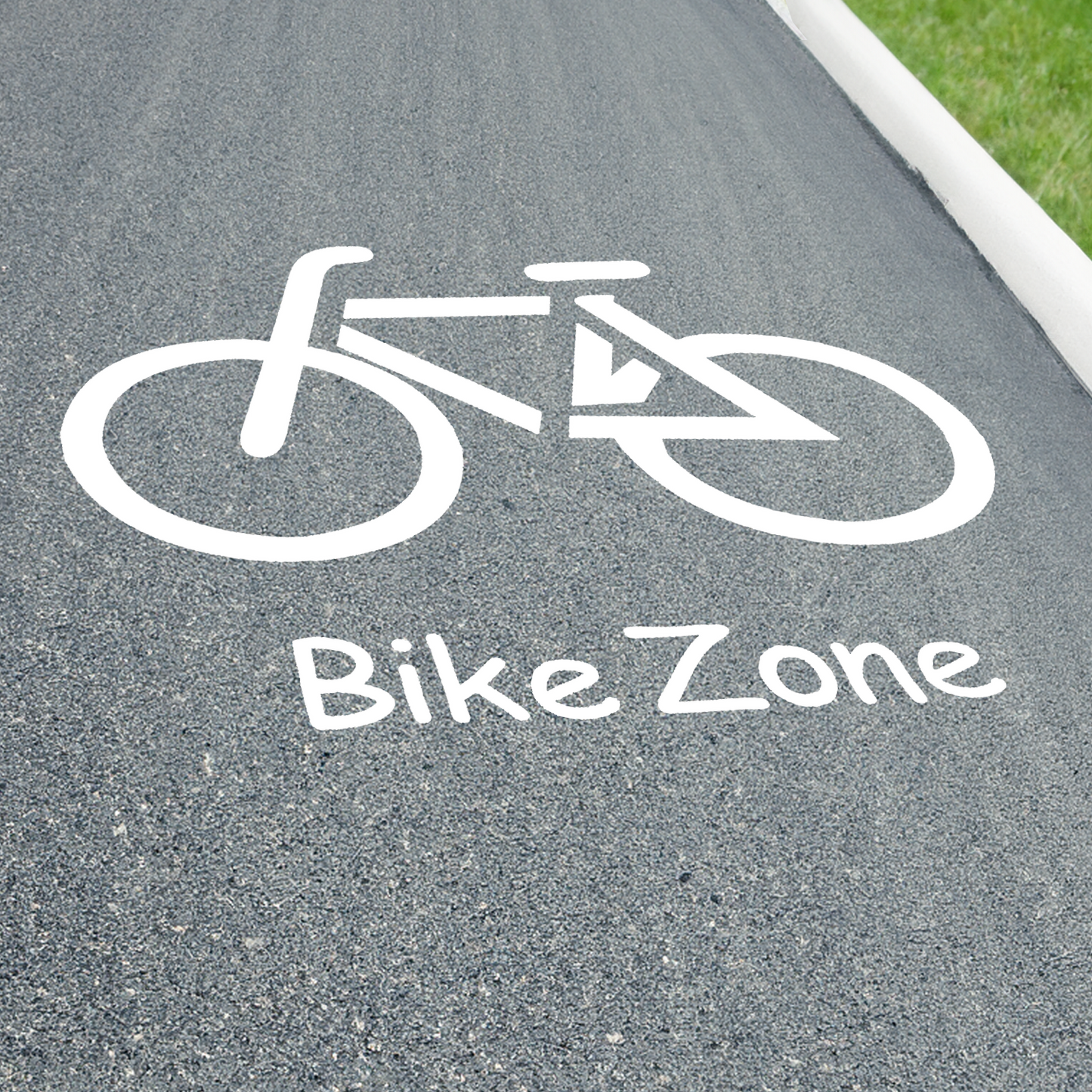 BIKE ZONE Stencil for Public Parks and Schools