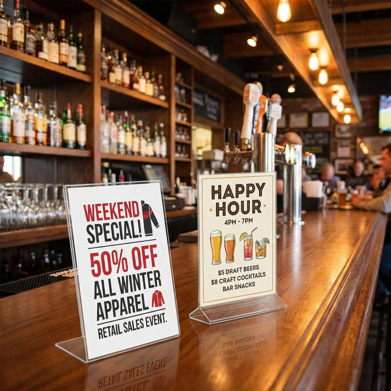 Acrylic Table Tents, Sign Holders & Frames