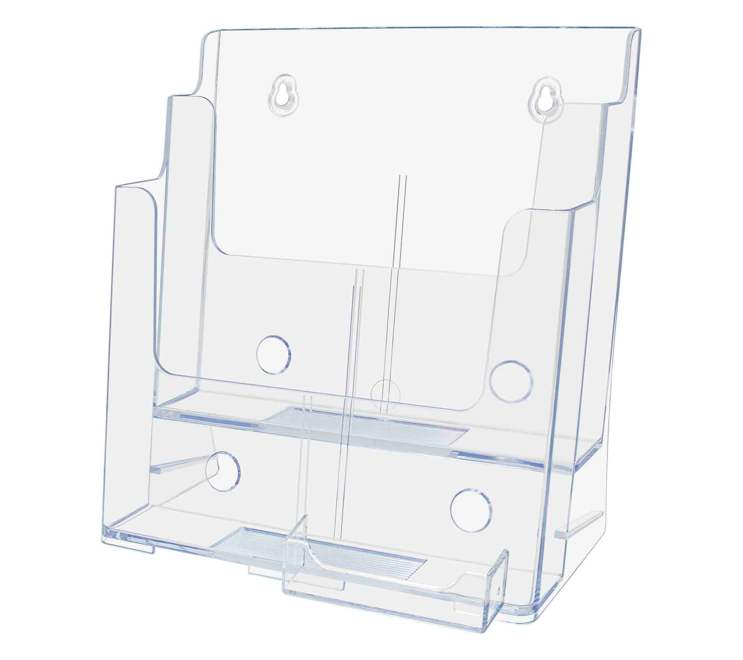 Brochure Holder for Magazines with Card Pocket