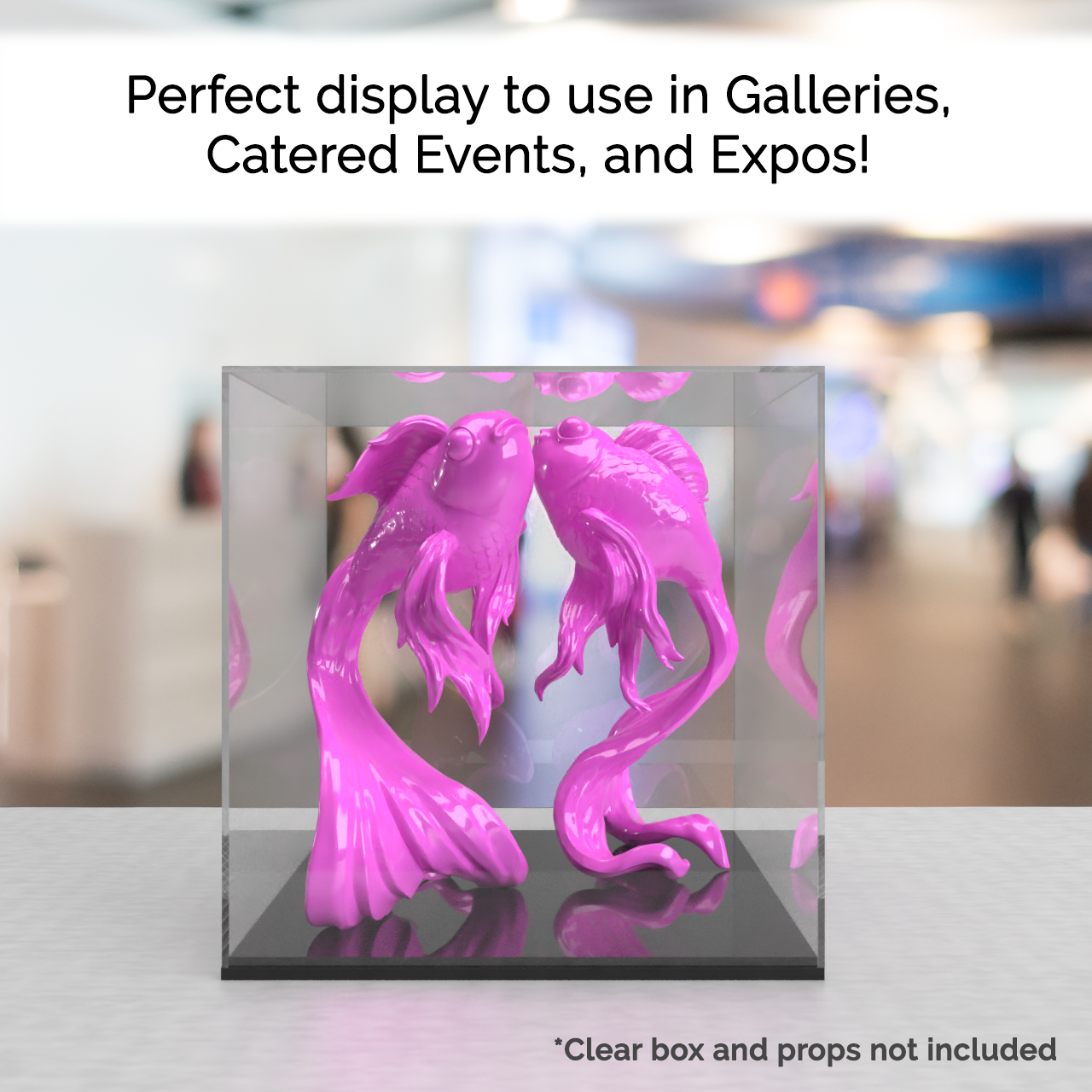 Black Base for 10"W Acrylic Cube Pedestal Lifter Display Weddings