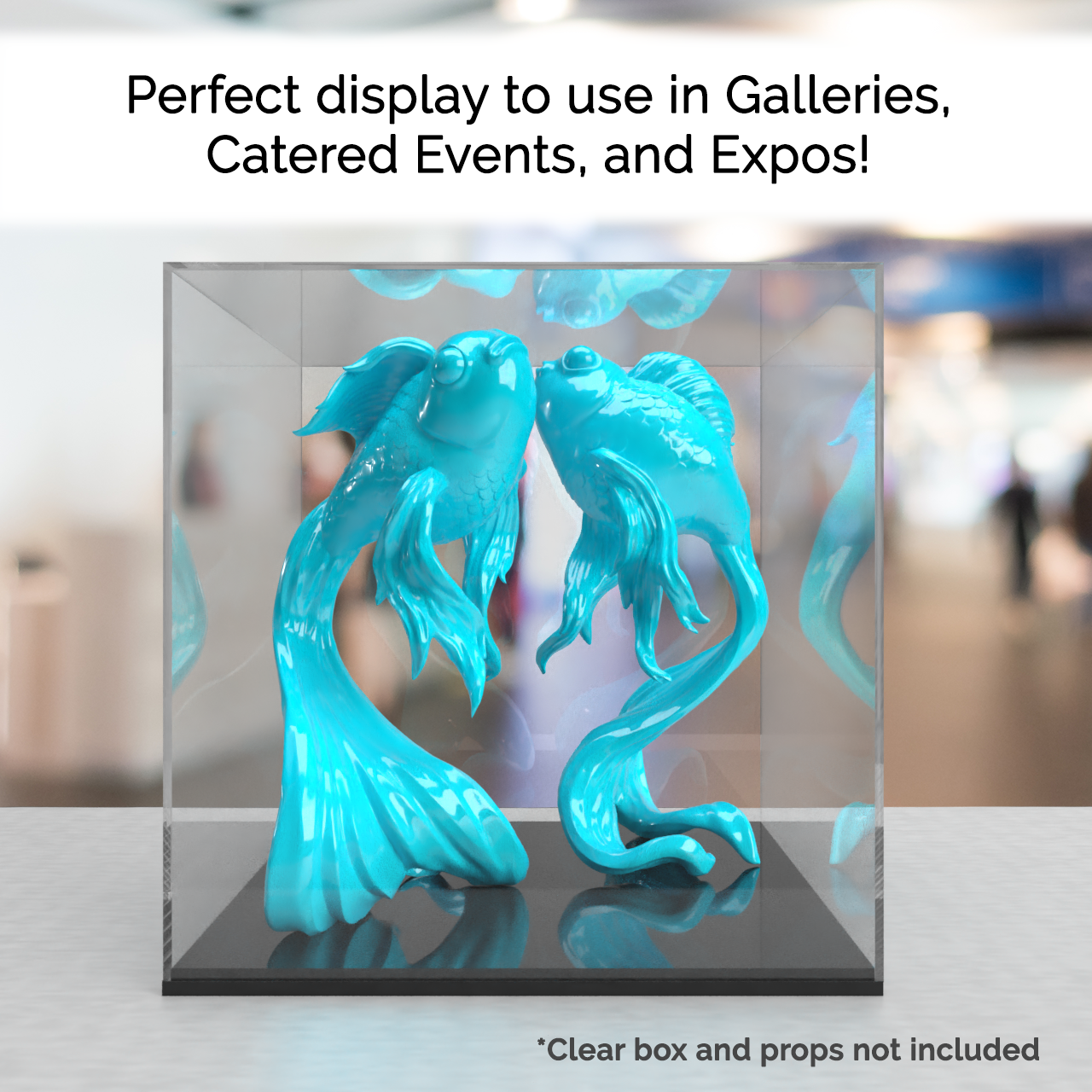 Black Base for 16"W Acrylic Display Cube