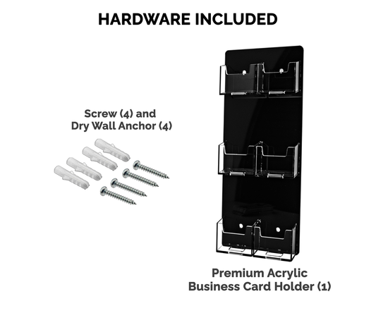 6 Pocket Wall Vertical Business Card Holder