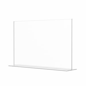 17"W x 11"H Bottom Load Acrylic Sign Holder - Double Sided Table Tent Landscape