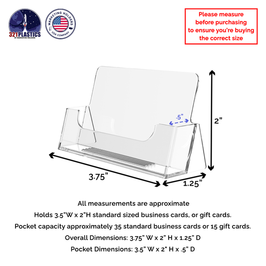Business Gift Card Holder Horizontal Countertop Display Stand