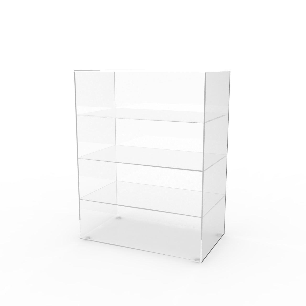 12" x 7" x 16" Retail Product Display Cabinet with 3 Shelves