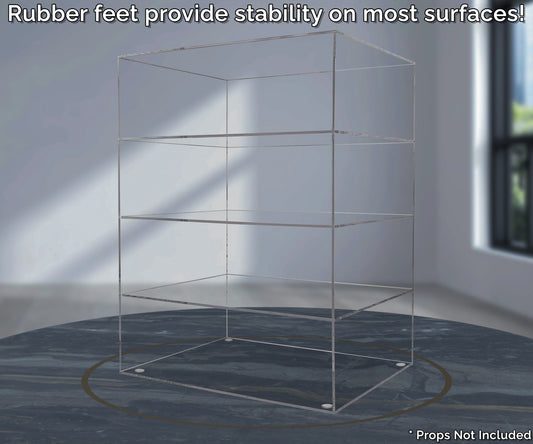 12" x 9.5" x 16" Retail Product Display Cabinet with 3 Shelves