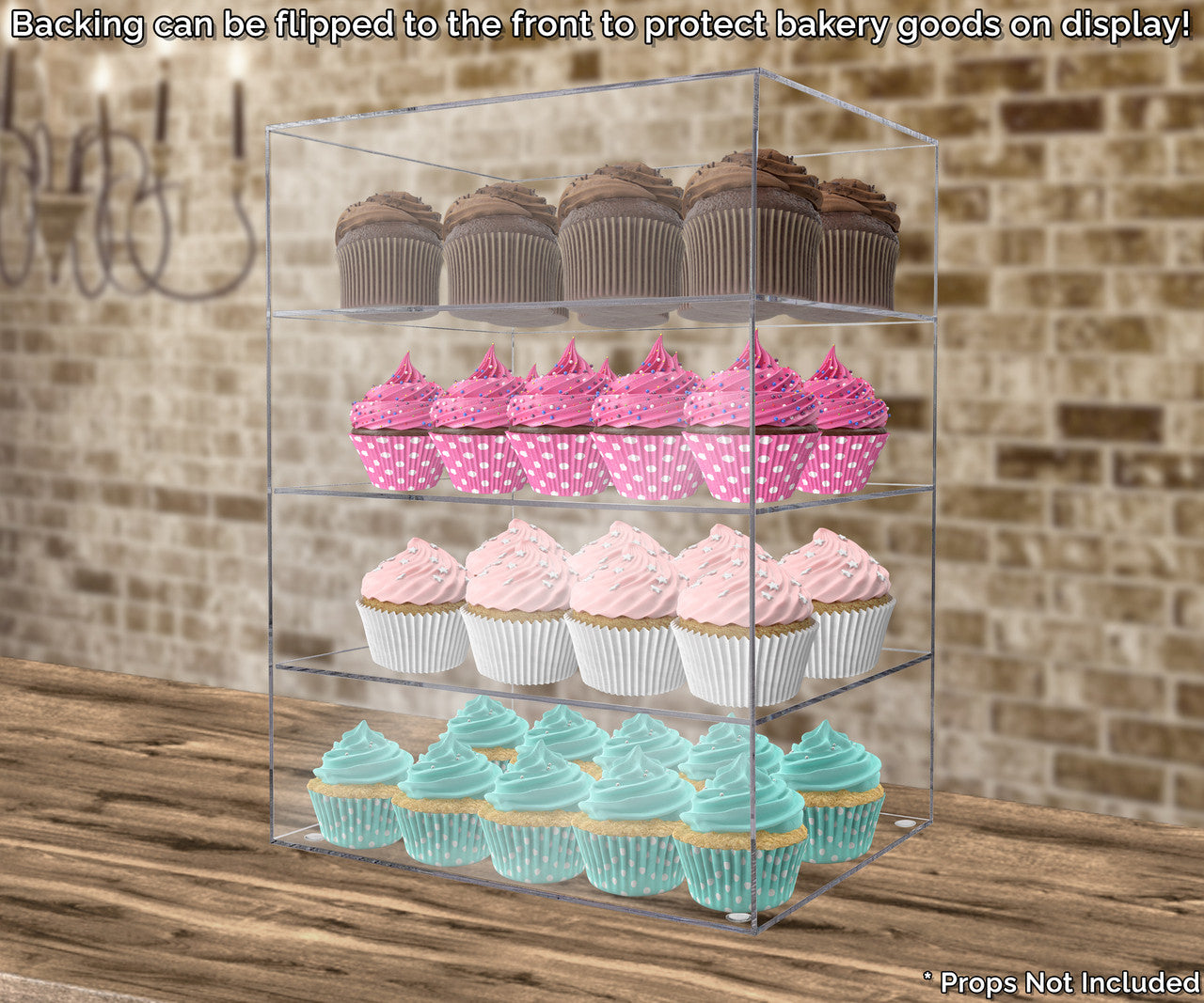 12" x 9.5" x 16" Retail Product Display Cabinet with 3 Shelves