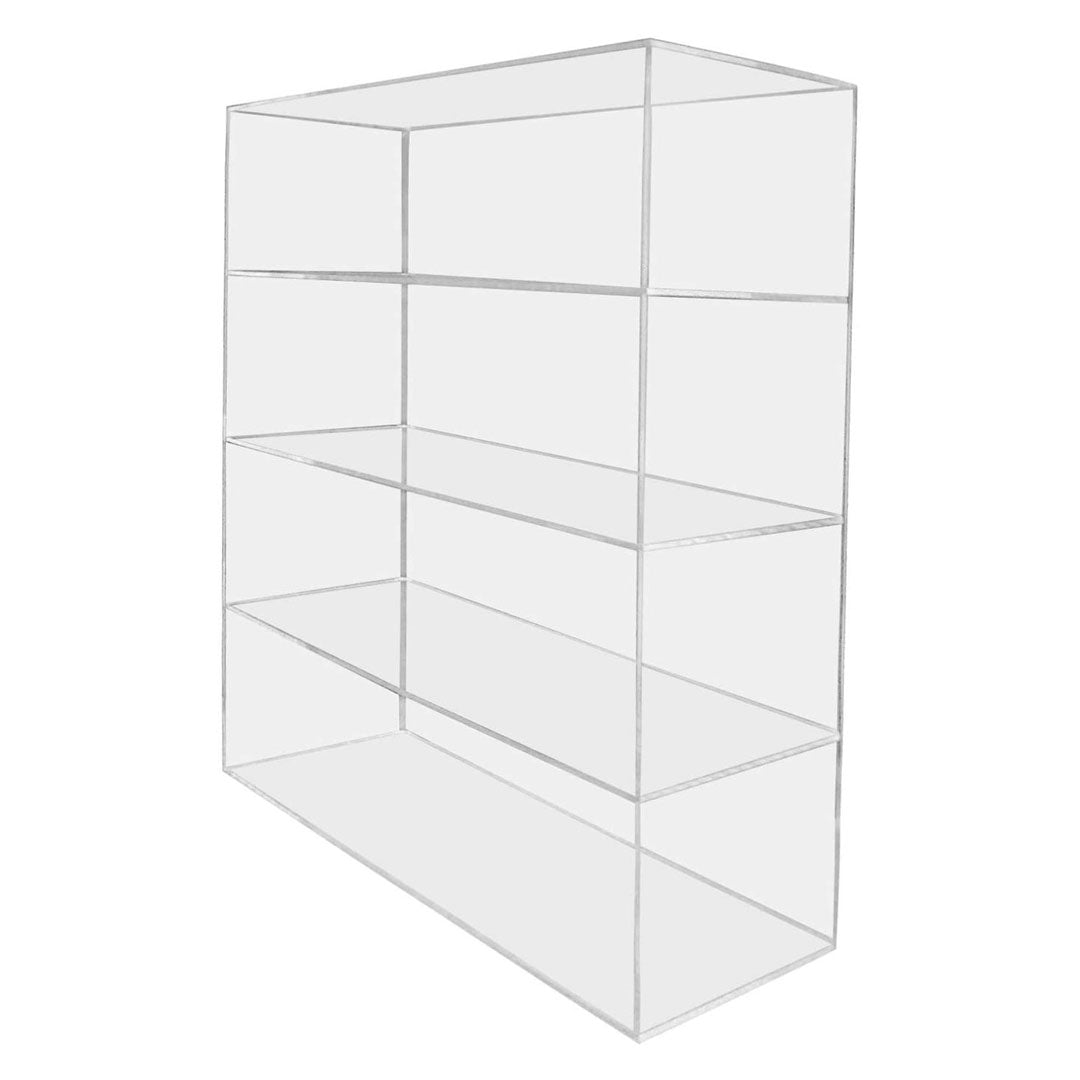 16" x 6" x 19" Retail 3 Shelf Display Case Clear Acrylic Free Standing