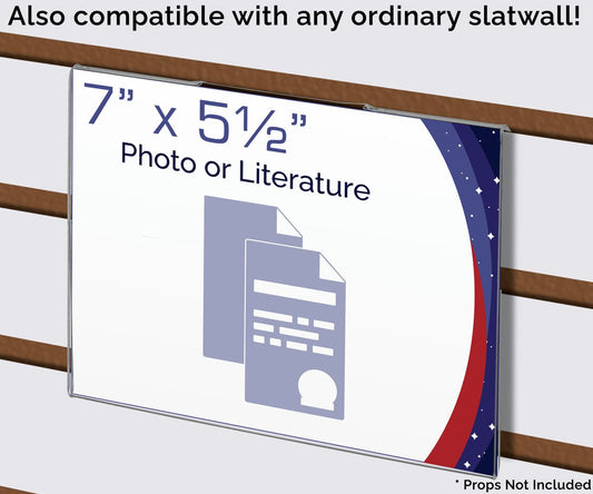 7"W x 5.5"H Gridwall Sign Display Office Retail Literature Sleeve