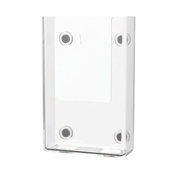 4"W Magnetic Trifold Brochure Holder Metal Mount Display