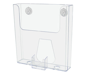 8.5"W Catalog Holder With Vertical Card Slot and Suction Cups