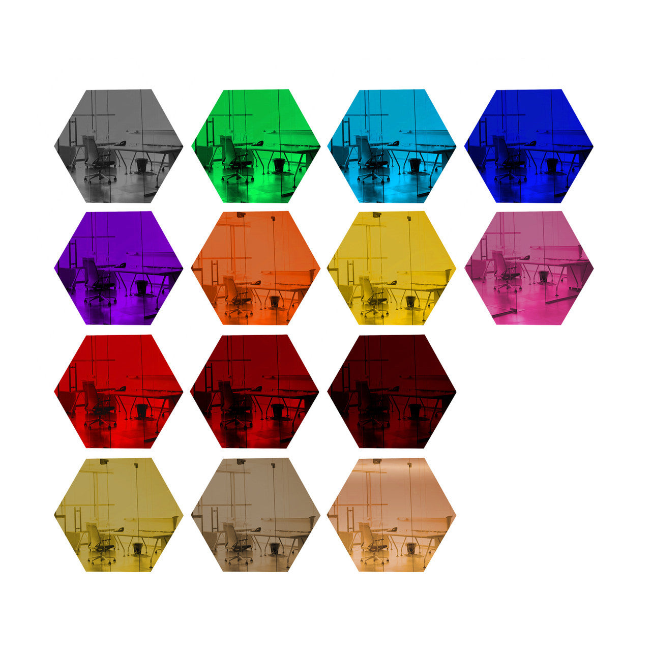 Custom Cut-to-Size Mirrored Acrylic Hexagons