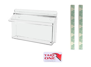 11"W x 4"H Outdoor Trifold Holder Wall Brochure Box with Lid
