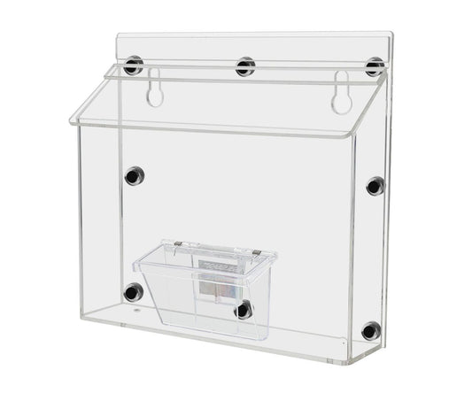 11"W x 8.5"H Magnetic Outdoor Flyer Holder with Card Box