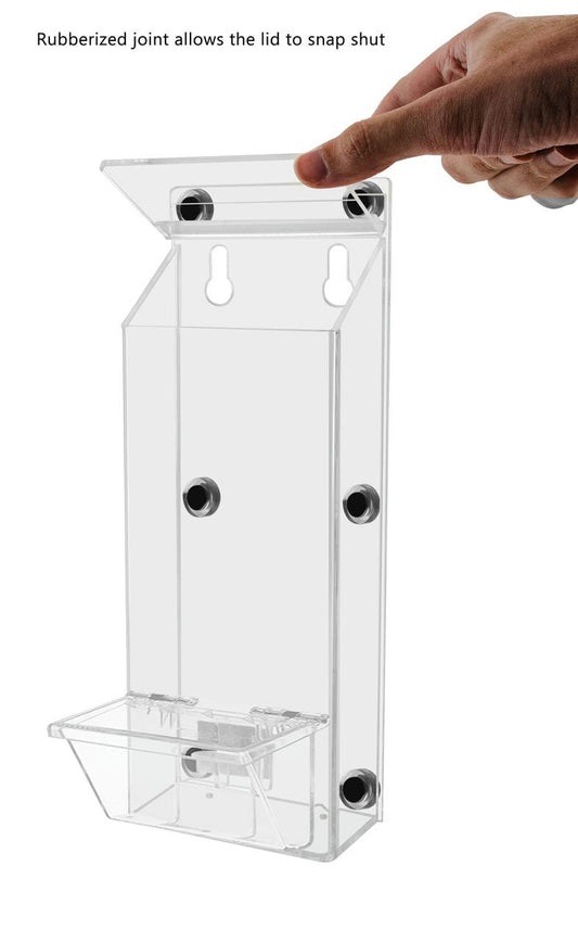 4"W x 9"H Magnetic Outdoor Trifold Brochure Holder with Card Box