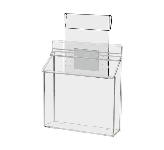 6"W x 4"H Outdoor Window Hook Postcard Holder Brochure Box