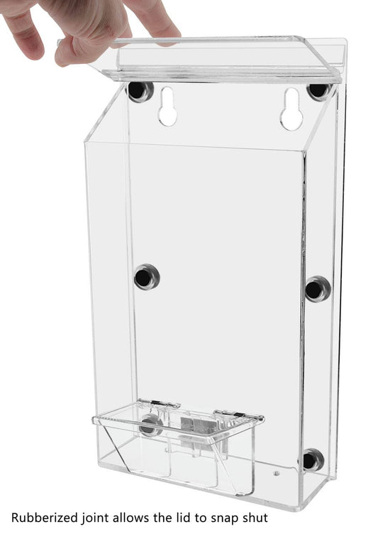 6"W x 9"H Magnetic Outdoor Bifold Brochure Holder with Card Box