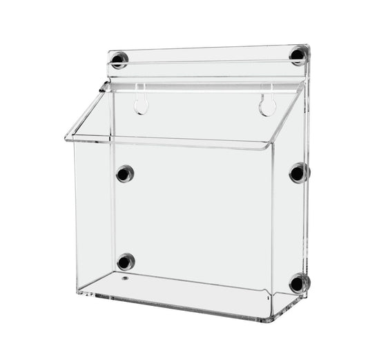 7.5"W x 5.5"H Magnetic Outdoor Postcard Holder Brochure Box with Lid