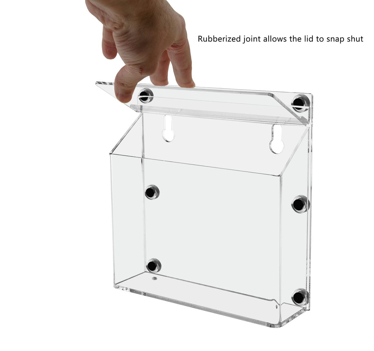 7.5"W x 5.5"H Magnetic Outdoor Postcard Holder Brochure Box with Lid