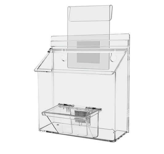 7.5"W x 5.5"H Outdoor Window Hook Postcard Holder with Card Box