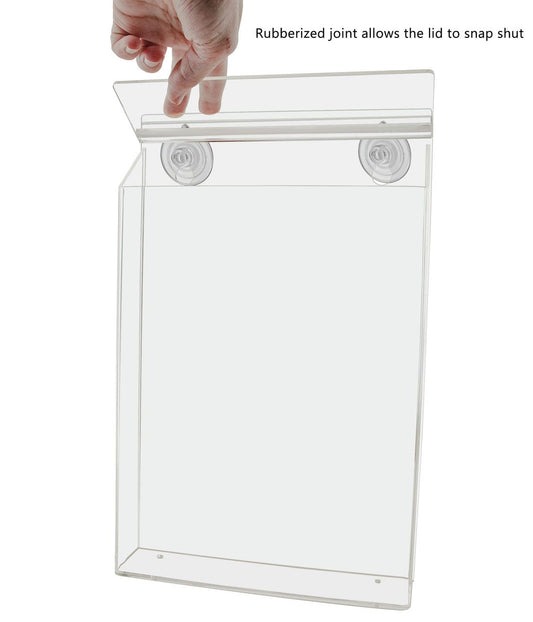 8.5"W x 11"H Suction Cup Outdoor Flyer Holder Window Mount