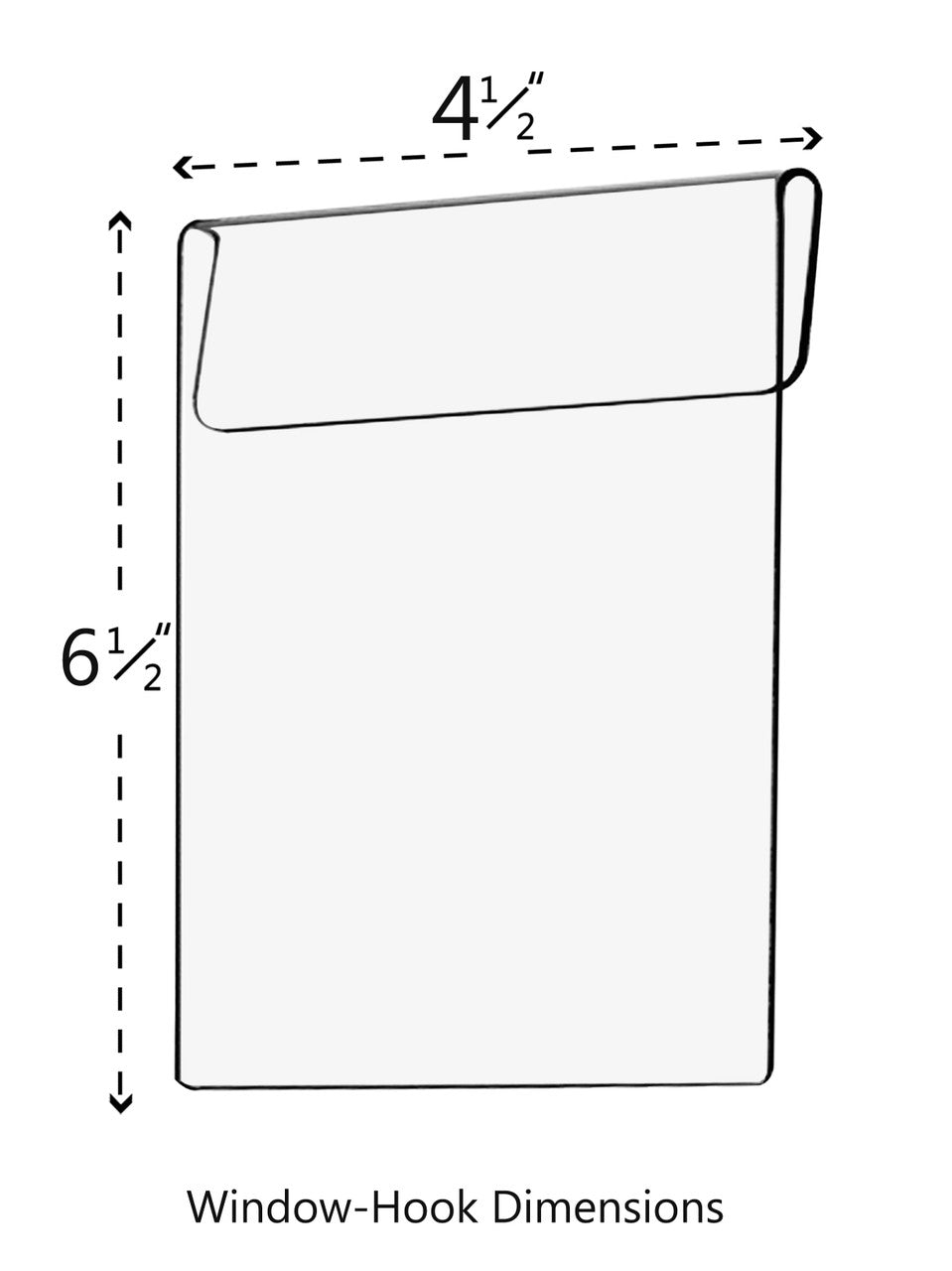 11"W x 8.5"H Outdoor Window Hook Flyer Holder Brochure Box