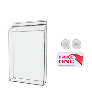 8.5"W x 11"H Suction Cup Outdoor Flyer Holder Window Mount