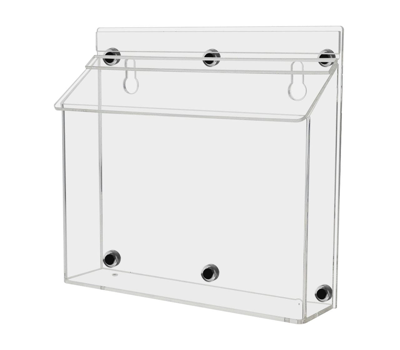 9"W x 6"H Magnetic Outdoor Brochure Holder Bifold Box with Lid