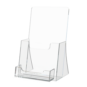 4.25"W Trifold Brochure Rack Card Stand with Business Card Slot