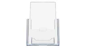 5.5"W Bifold Brochure Holder Display with Business Card Pocket