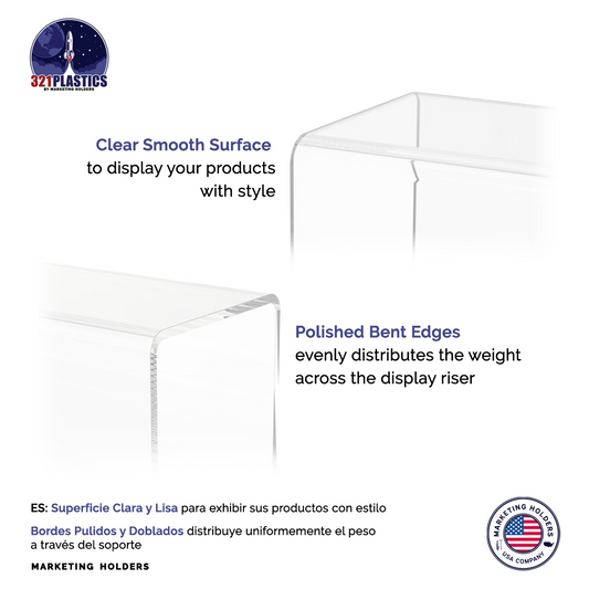 Merchandise Showcase Display 2 Tier Stair Platform Riser Stand