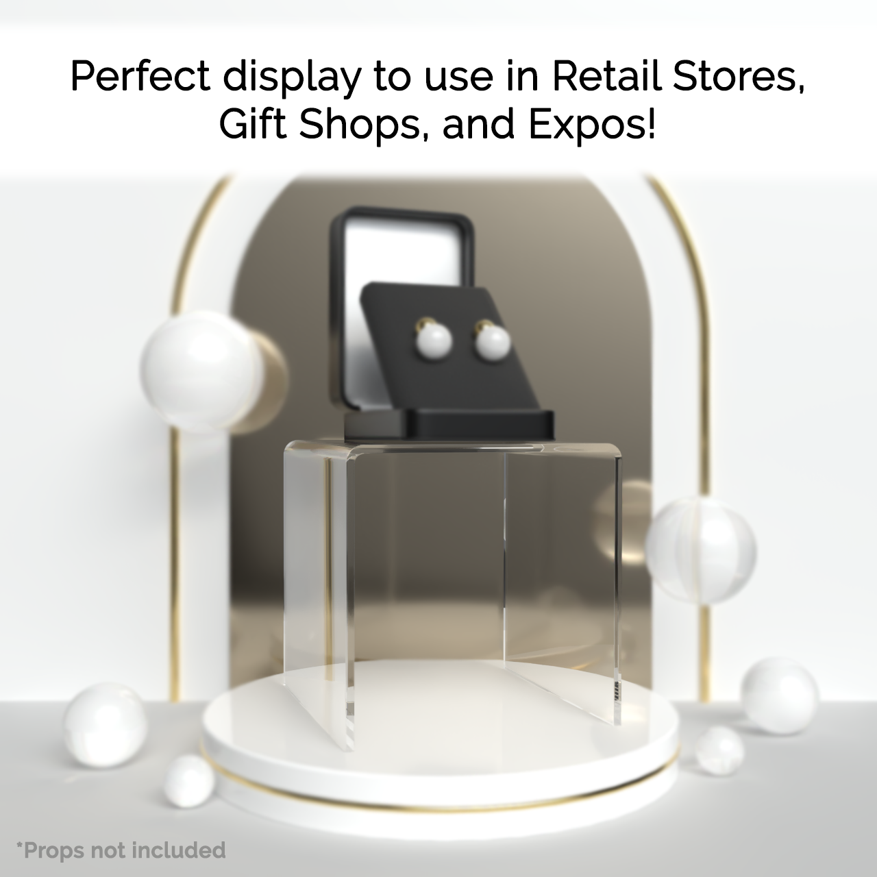 4" Square Riser Display Stand Product Showcase Acrylic Pedestal