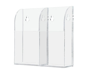 Remote Control Organizer Two Compartment Wall Mount Holder