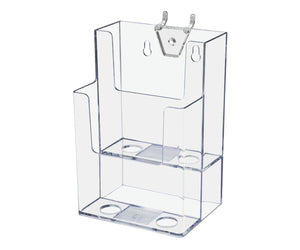 Pegboard 4"W Trifold Brochure Multi Pocket Rack
