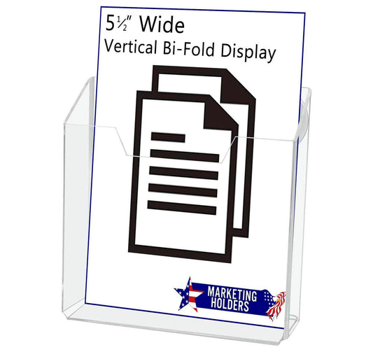 Suction Cup 5.5"W Bifold Brochure Holder Window Mount