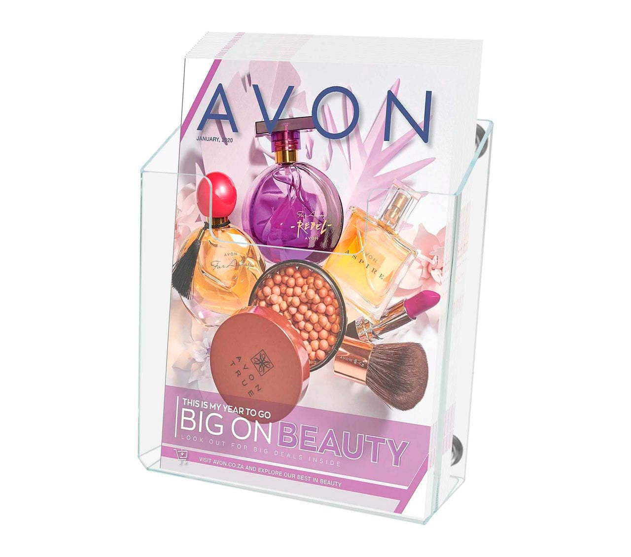 Magnetic 6"W Booklet Organizer Metal Mount Display