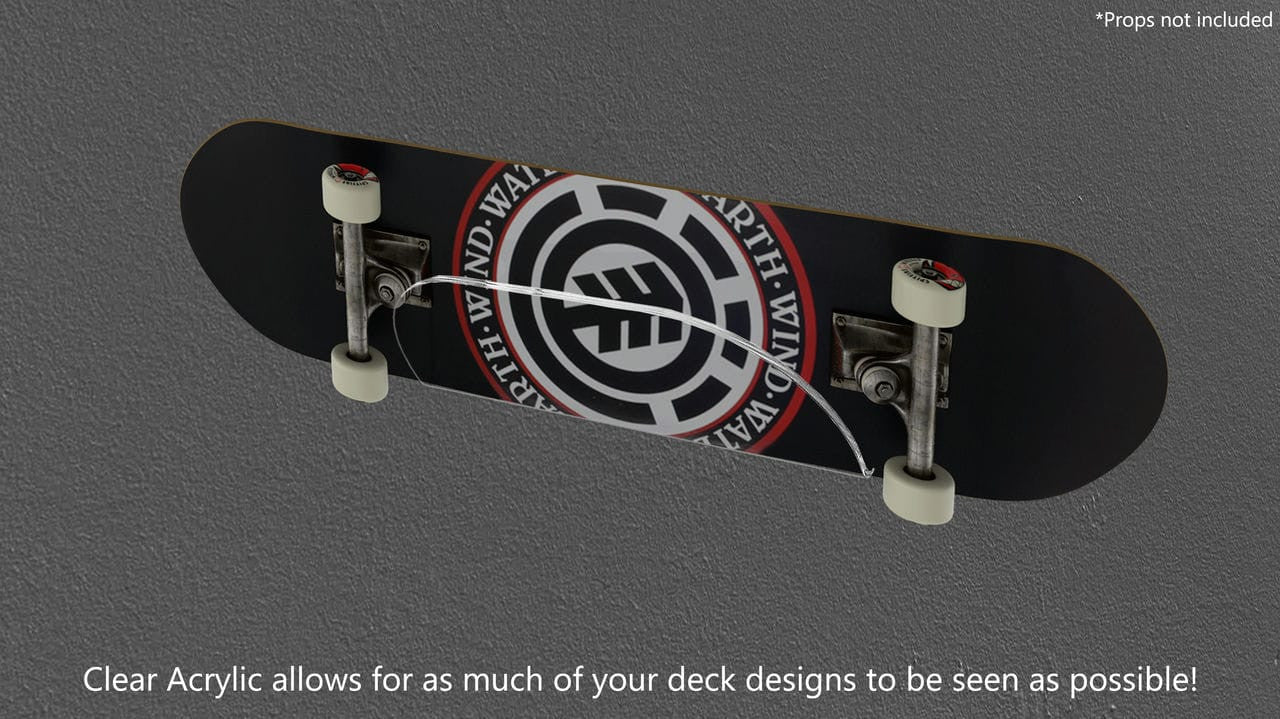 Skateboard Deck Display Rack Longboard Storage Holder Clear