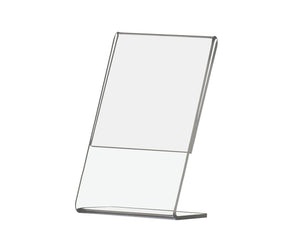 2.25"W x 3.5"H Side Load Acrylic Sign Holder - Slant Back